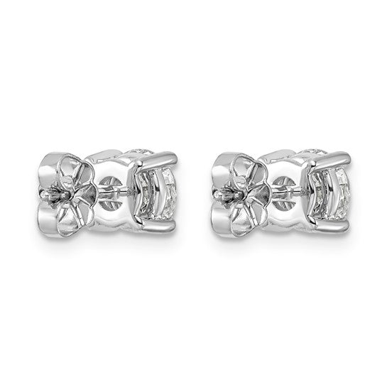 14K White Gold 2 Carat Lab Grown Diamond Studs