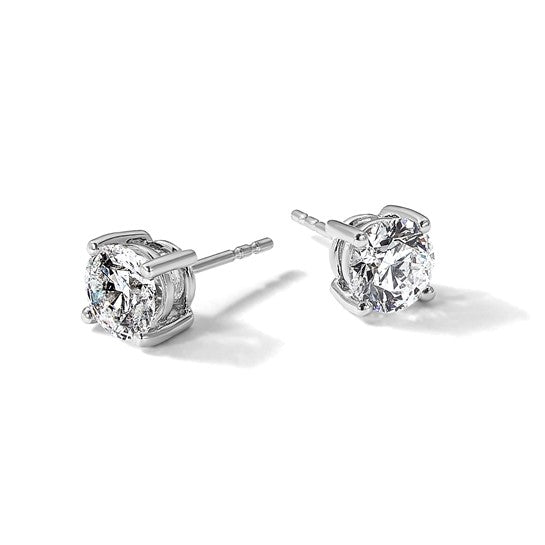 14K White Gold 2 Carat Lab Grown Diamond Studs