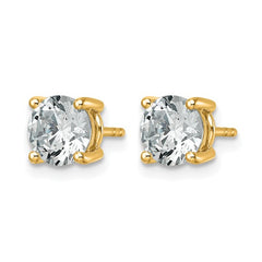 14K Yellow Gold 2.5 Carat Lab Grown Diamond Stud Earrings