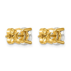 14K Yellow Gold 2.5 Carat Lab Grown Diamond Stud Earrings