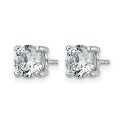 14K White Gold 2.5 Carat Lab Grown Diamond Studs
