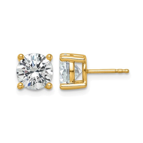 14K Yellow Gold 3 Carat Lab Grown Diamond Studs