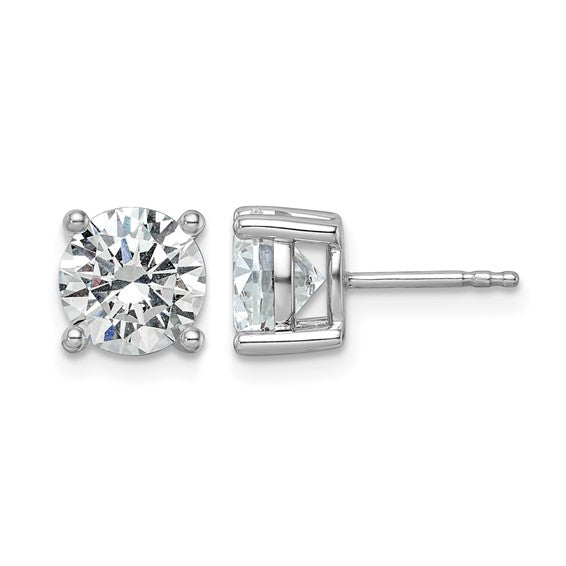 14K White Gold 3 Carat Lab Grown Diamond Studs