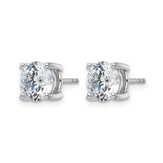 14K White Gold 4 Carat Lab Grown Diamond Studs