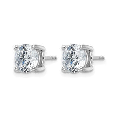 14K White Gold 4 Carat Lab Grown Diamond Studs