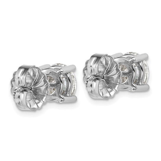 14K White Gold 4 Carat Lab Grown Diamond Studs