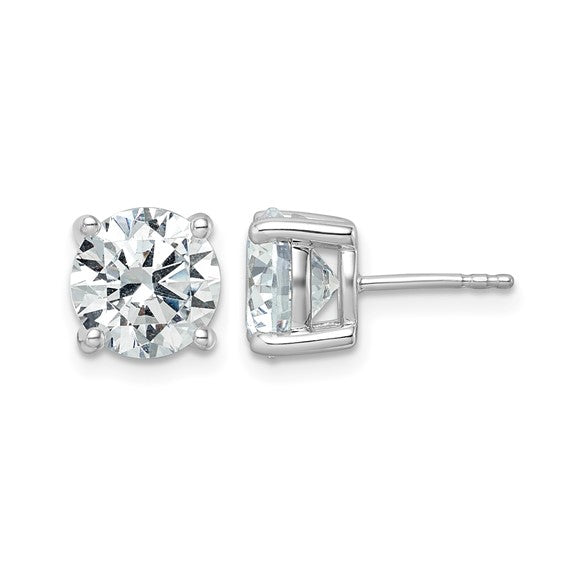 14K White Gold 5 Carat Lab Grown Diamond Studs