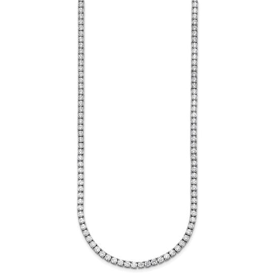 14K White Gold Lab Grown Diamond 20" Tennis Necklace