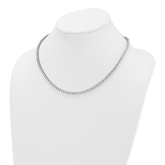 14K White Gold Lab Grown Diamond 20" Tennis Necklace