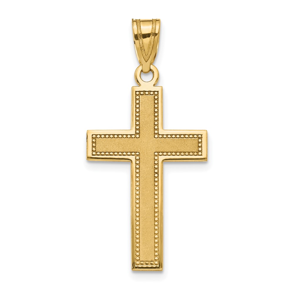 10K Large Satin Cross Pendant | J.C.'s Jewelry & Repair