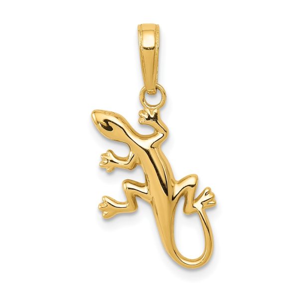 10k Gecko Pendant