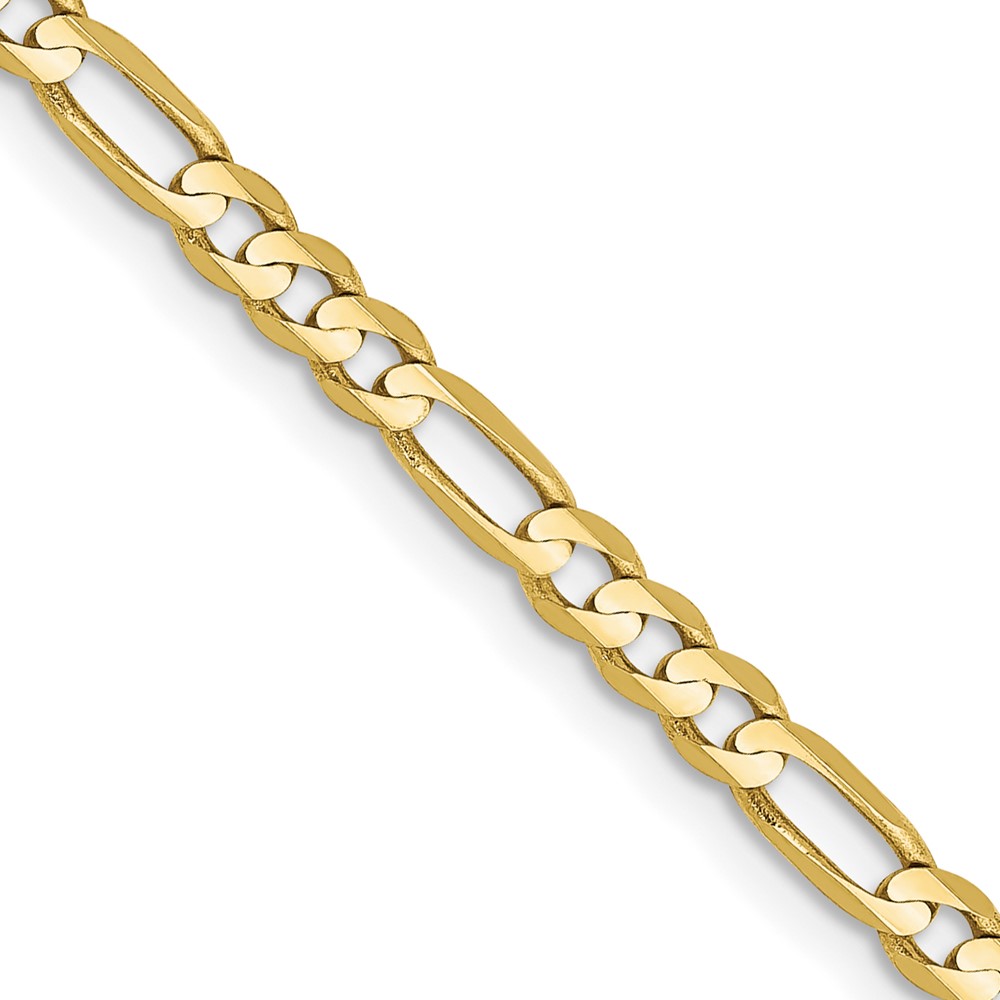 10K 3mm Flat Figaro Chain | J.C.’s Jewelry