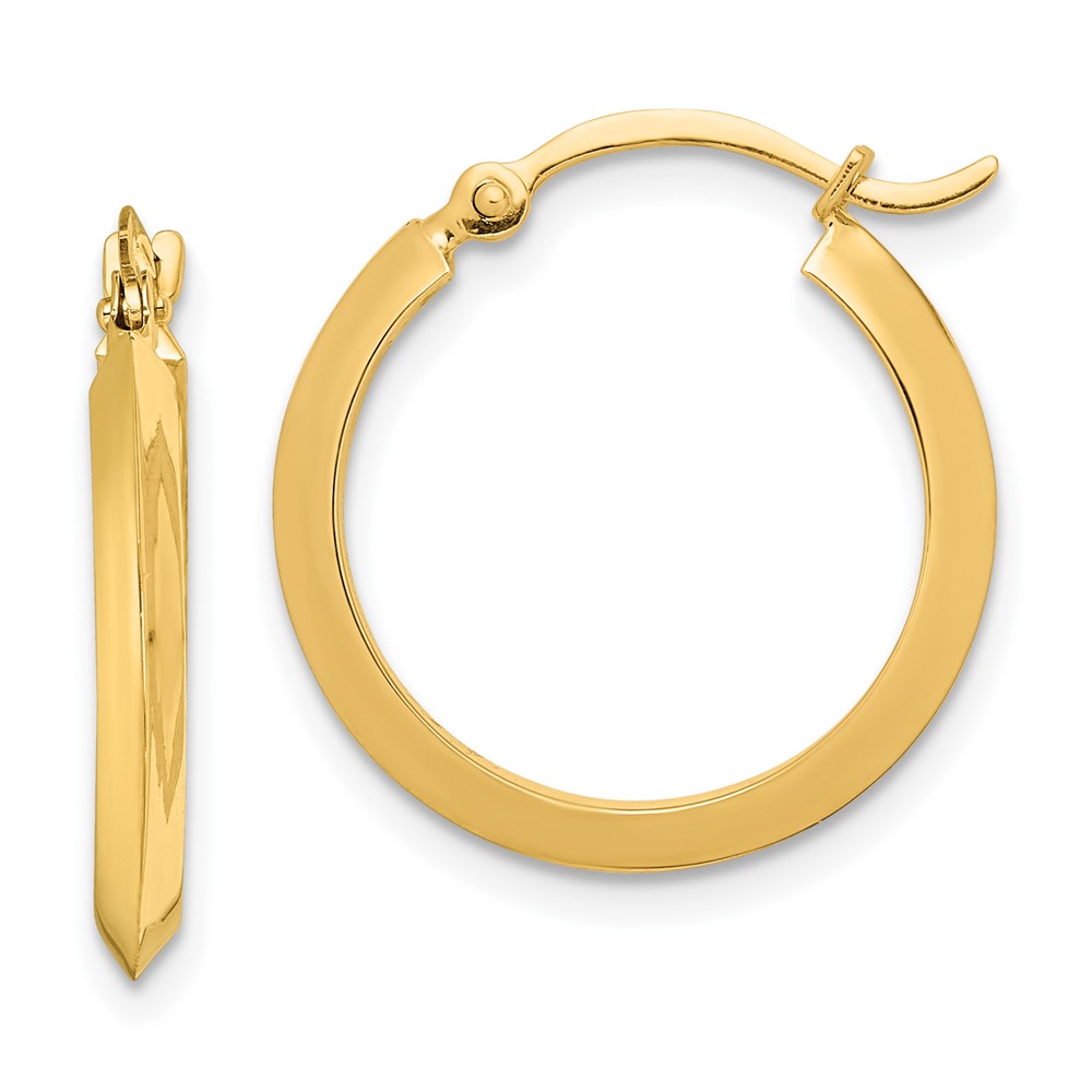 10k Polished Hoop Earrings