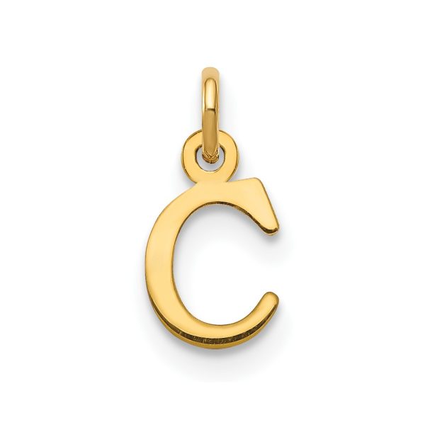 10KY Cutout Letter C Initial Charm