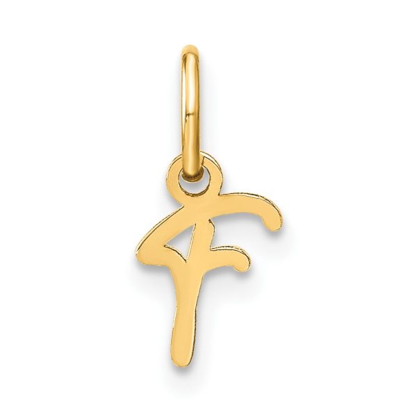 10KY Upper case Letter F Initial Charm
