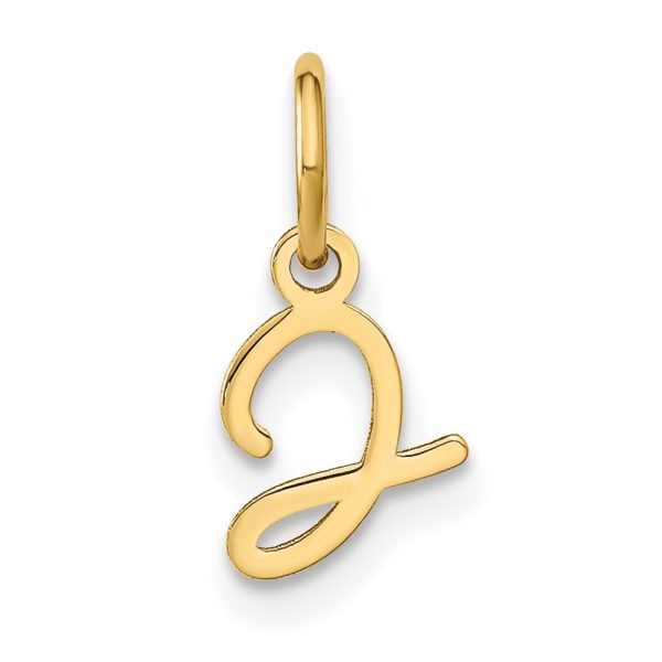 10KY Upper case Letter J Initial Charm