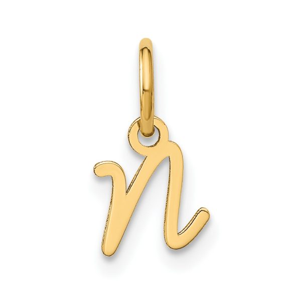 10KY Upper case Letter N Initial Charm