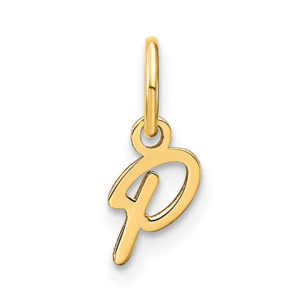 10KY Upper case Letter P Initial Charm