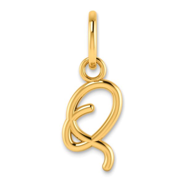 10KY Upper case Letter Q Initial Charm