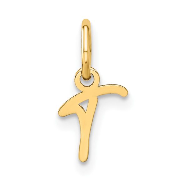 10KY Upper case Letter T Initial Charm