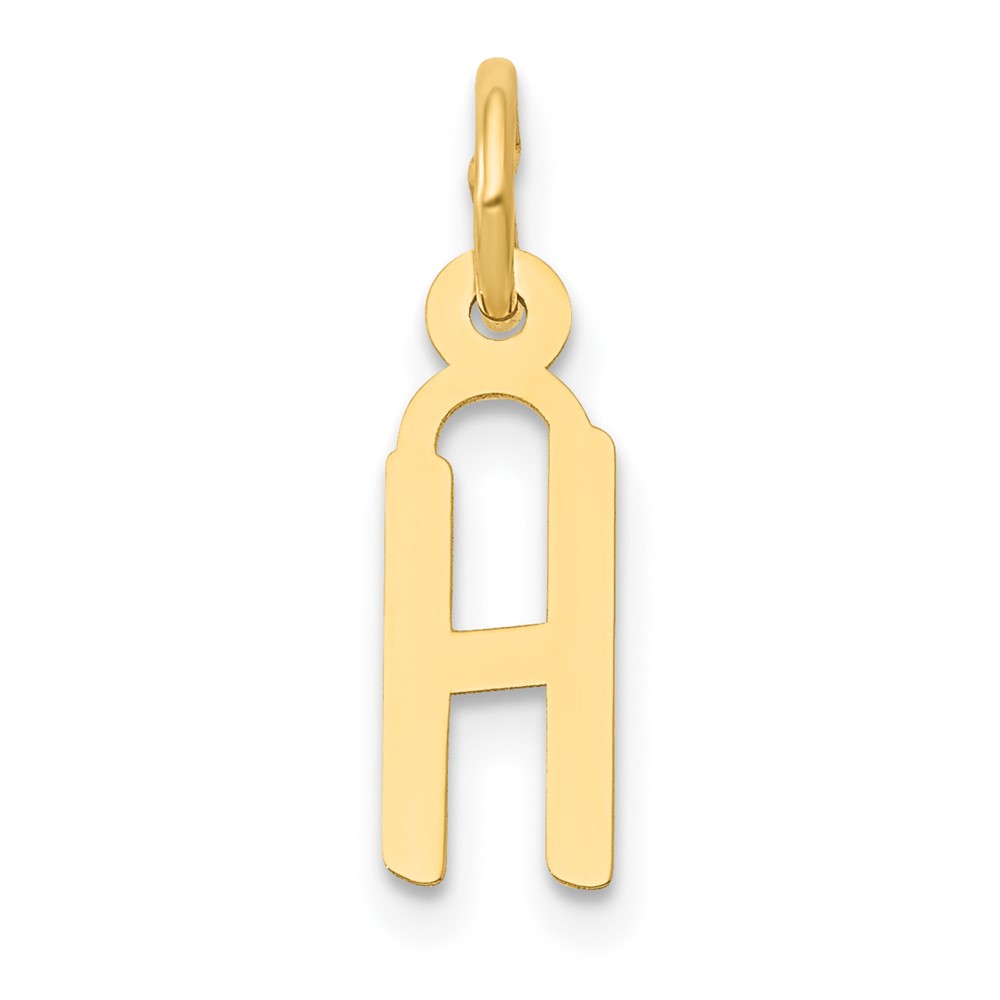 10k Small Slanted Block Initial H Charm