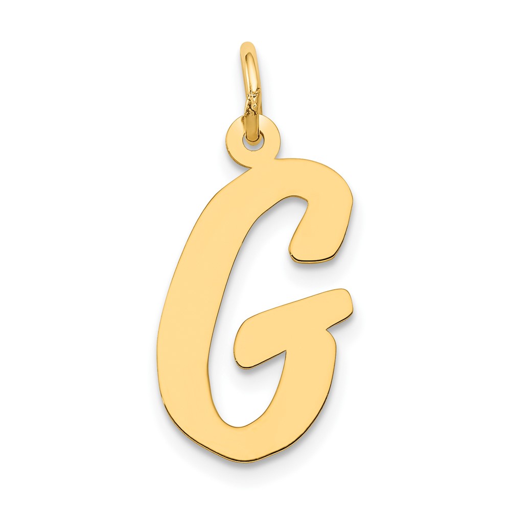 10k Large Script Letter G Initial Charm