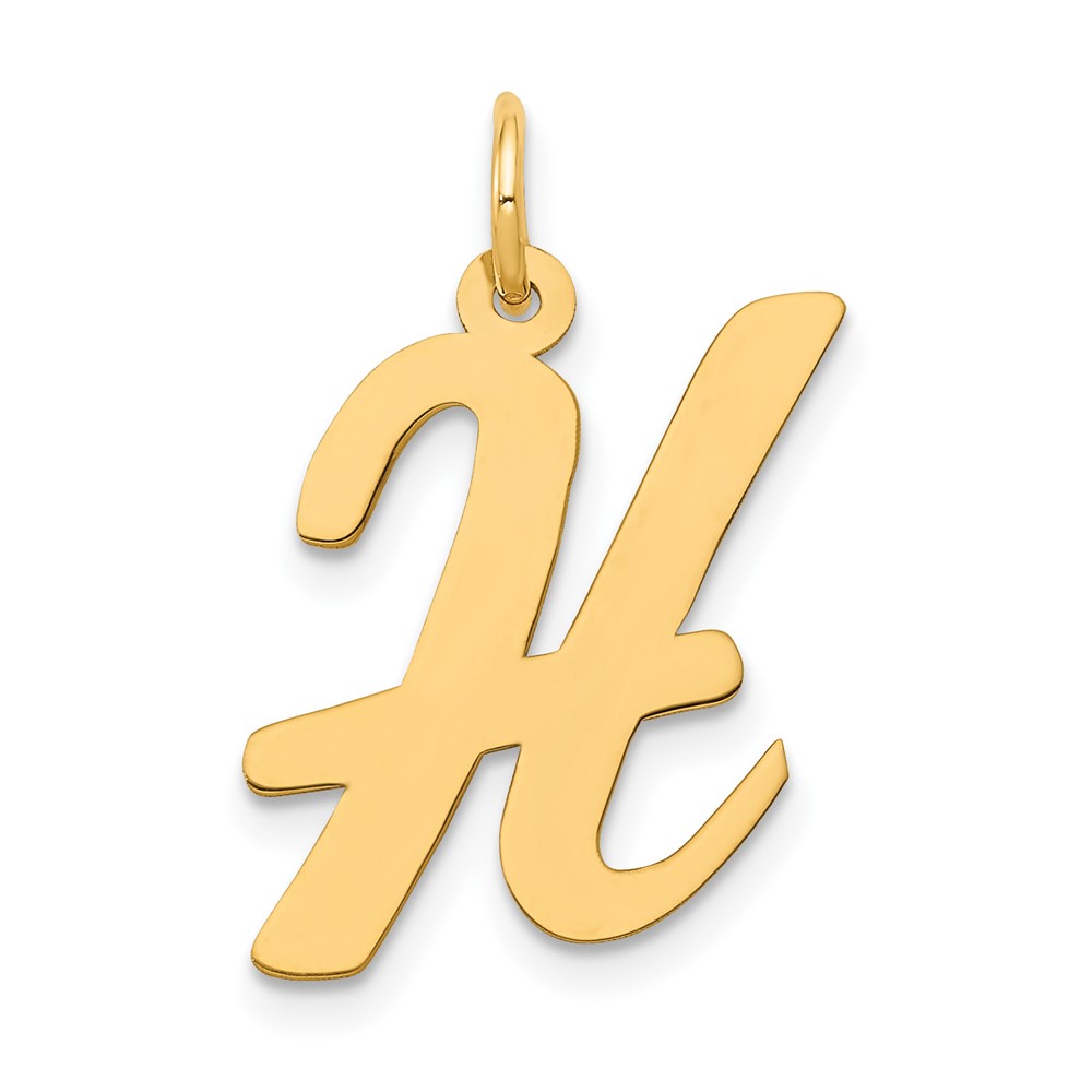 10k Large Script Letter H Initial Charm