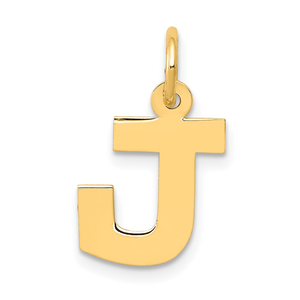 10k Small Block Initial J Charm