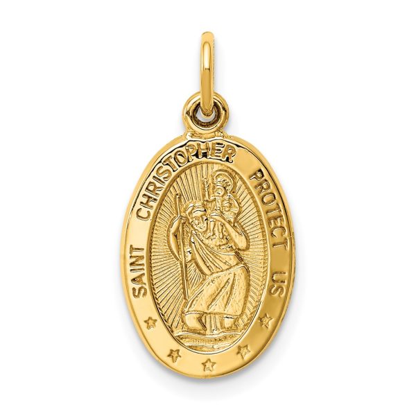 10k Saint Christopher Medal Charm