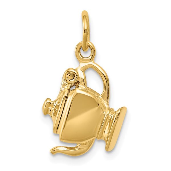 14k 3-D Tea Pot Lid Opens Charm