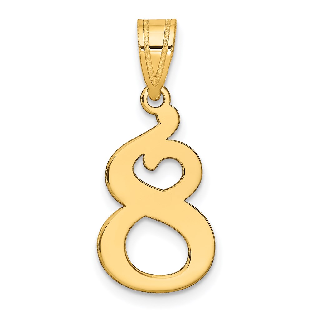 14k Polished Number 8 Pendant