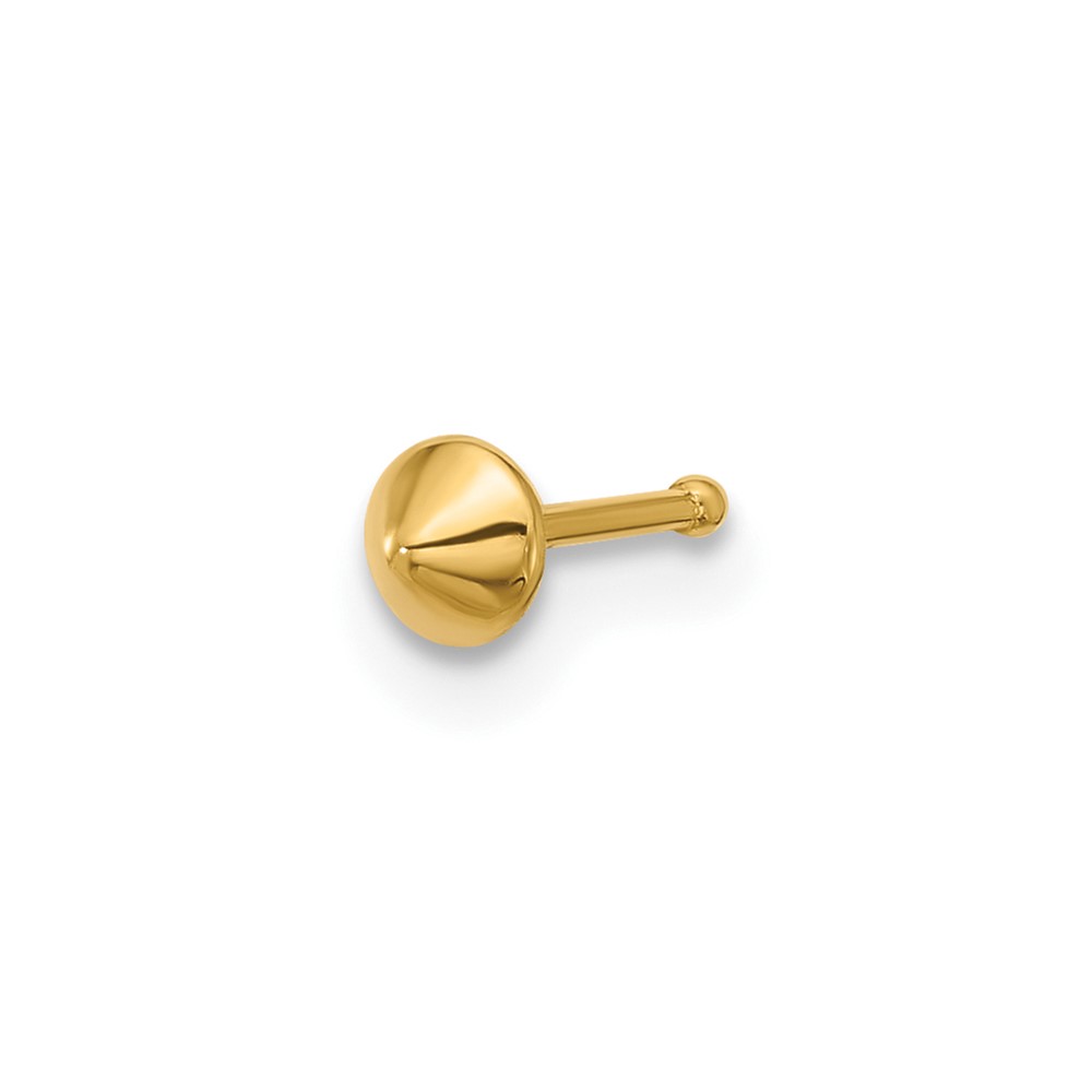 14k 22 Gauge Polished Nose Stud