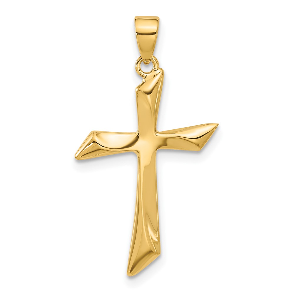 14K Polished Cross Pendant