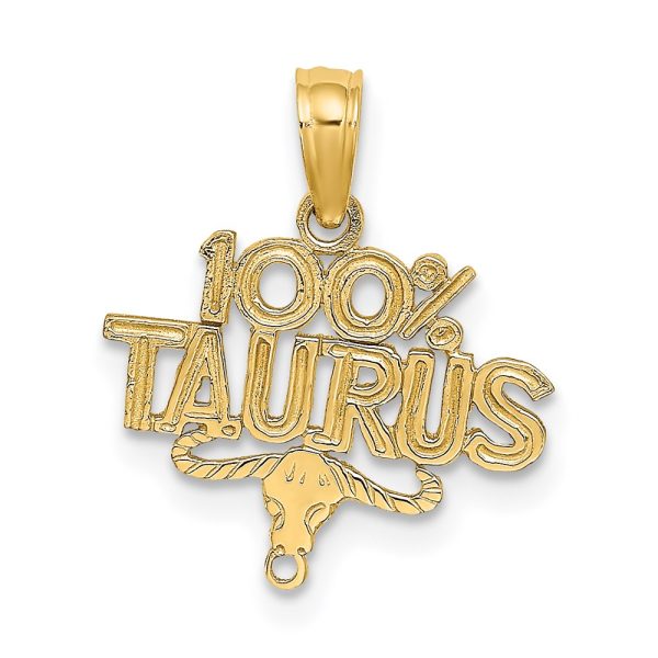 14K 100% TAURUS Zodiac Charm