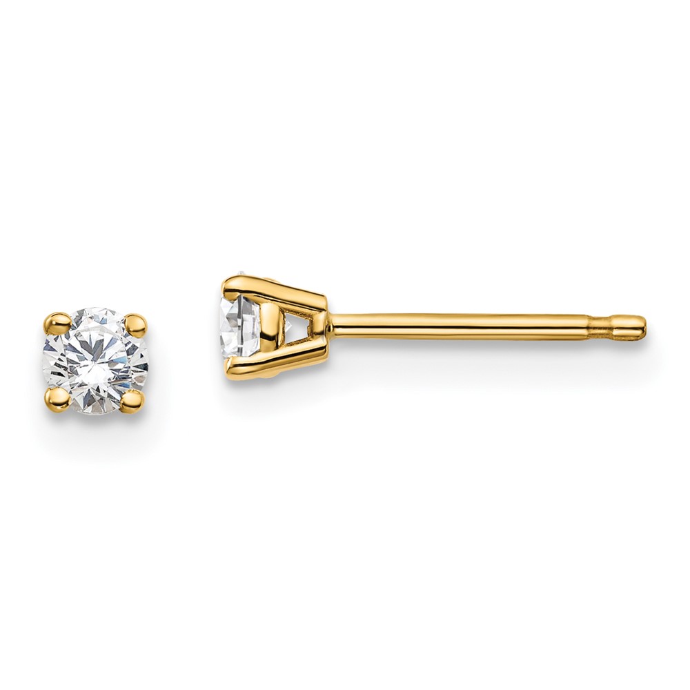 10k Round 4-Prong .20ct. Diamond Stud Earrings