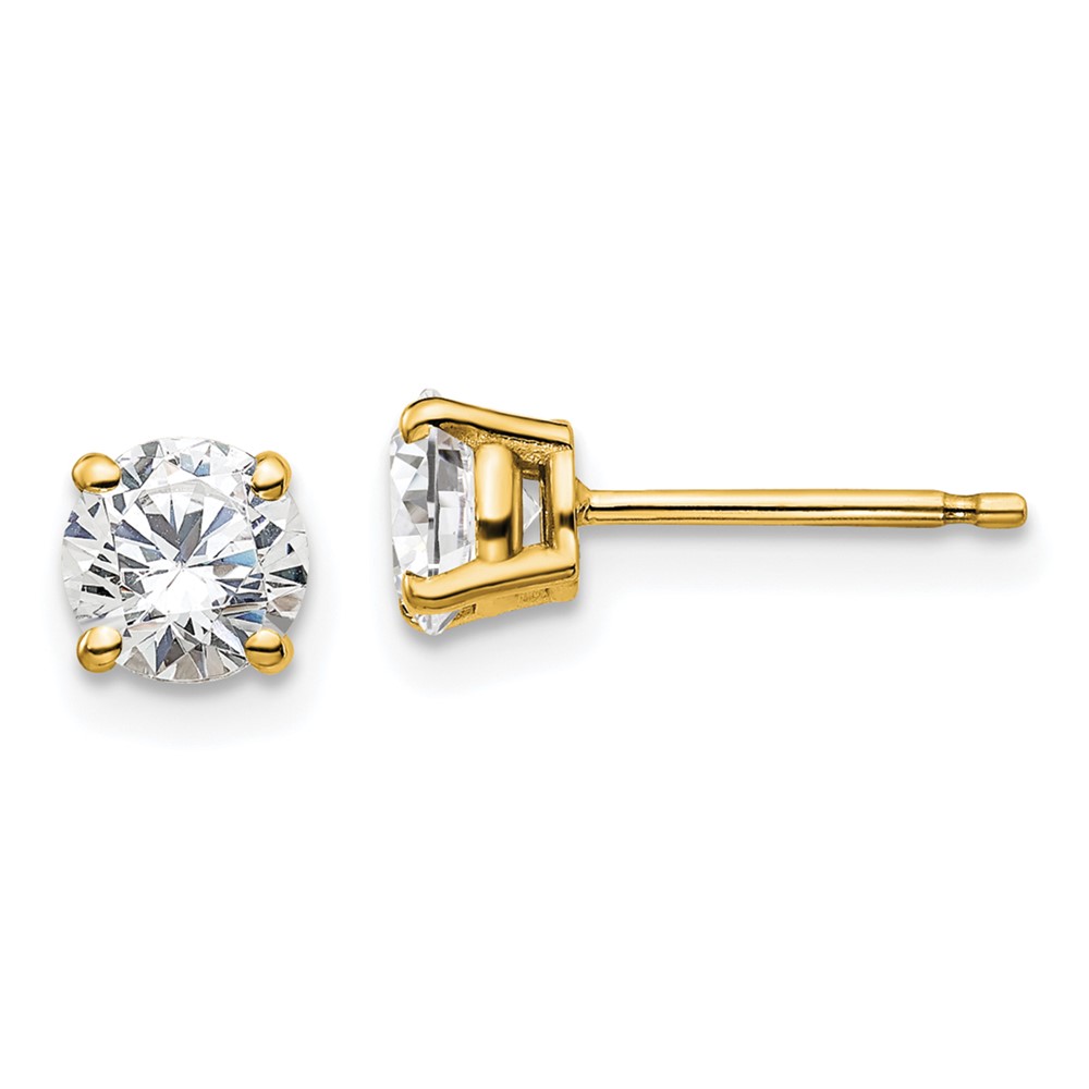 10k Round 4-Prong 1.00ct. Diamond Stud Earrings