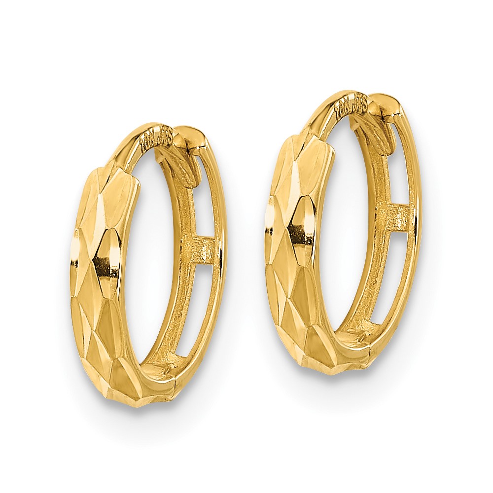 14K Madi K Hinged Diamond Cut Hoop Earrings | J.C.’s Jewelry