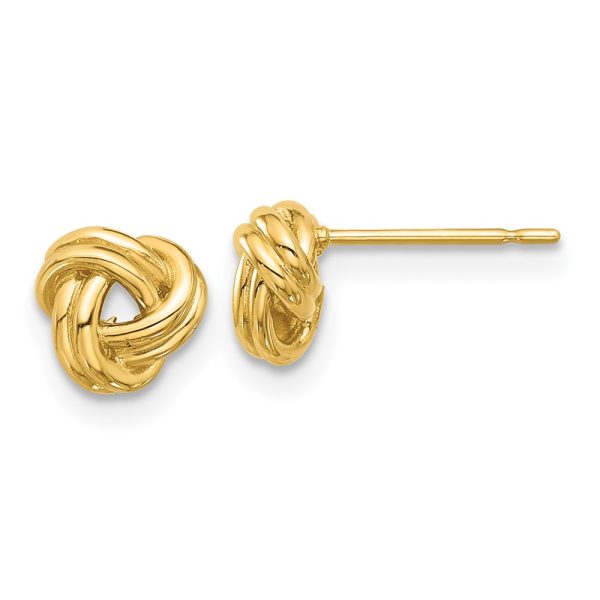 14k Madi K Polished Love Knot Post Earrings