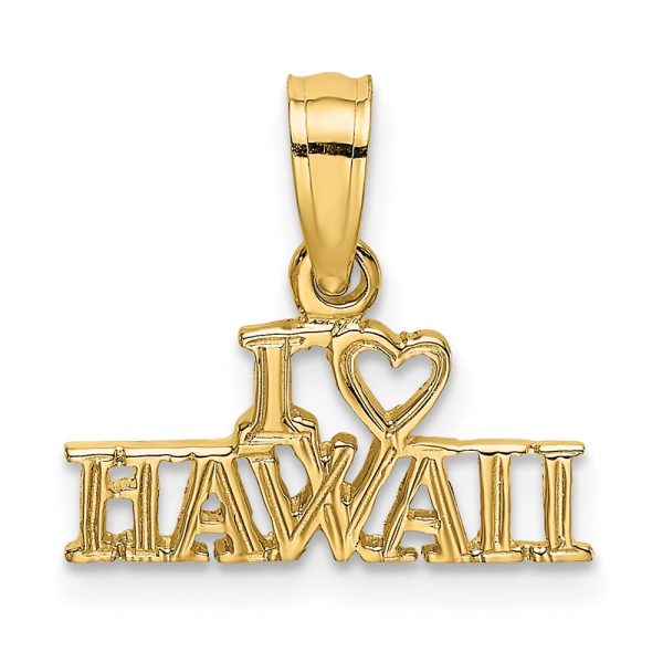 14k I HEART HAWAII Charm