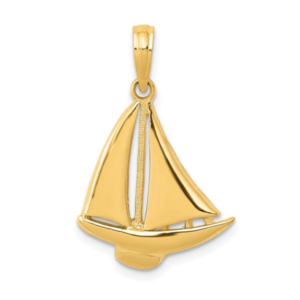 14k Sailboat Pendant