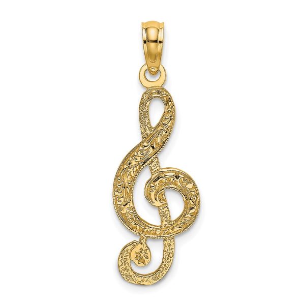 14K Treble Clef Charm