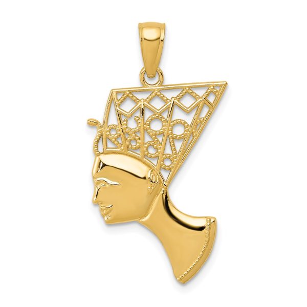 14k Nefertiti Profile Pendant