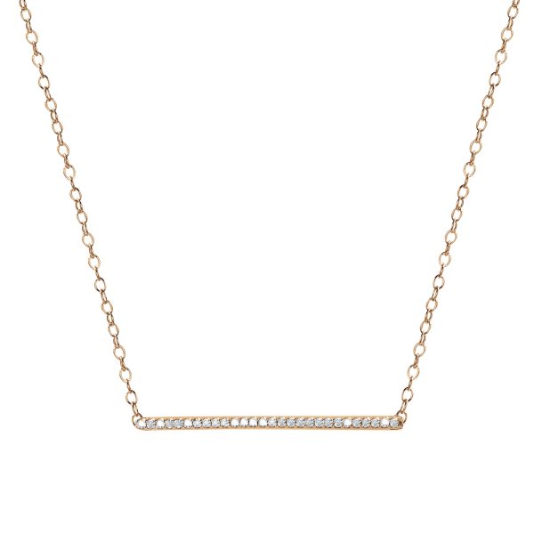 14k Rose Gold Diamond Necklace