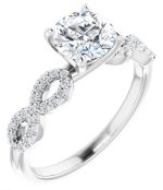 14K Round Diamond Engagement Ring