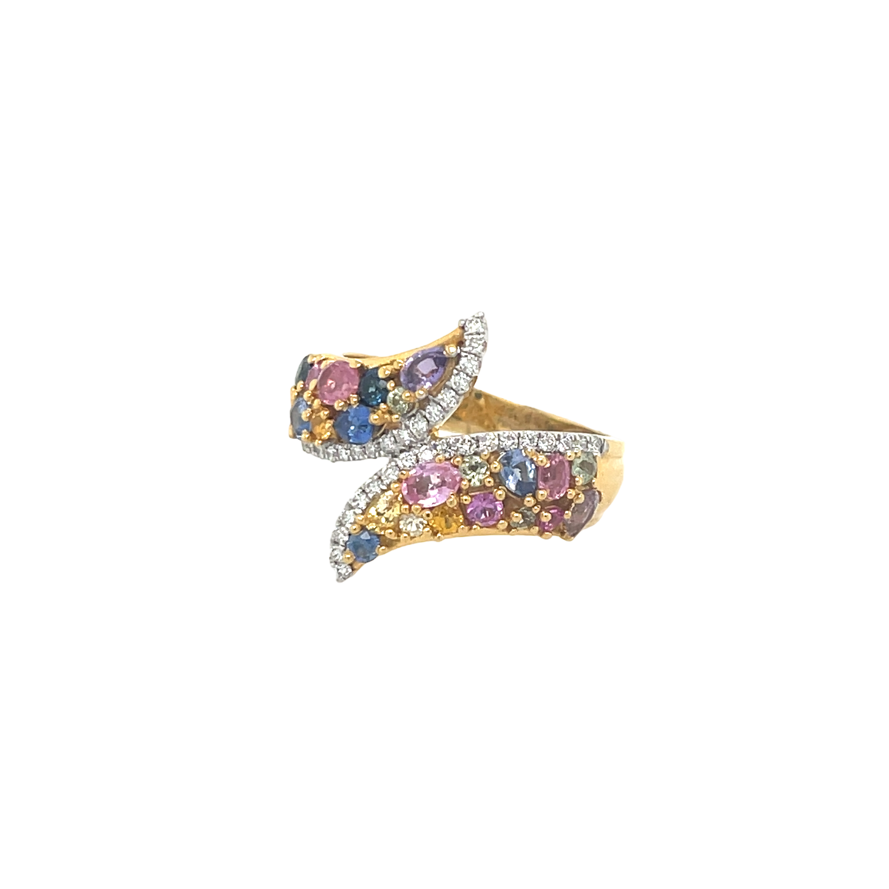 14K Diamond and Sapphire Ring
