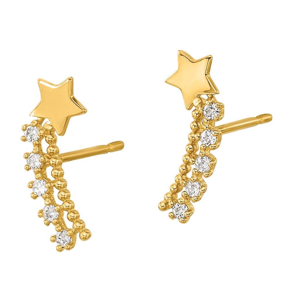 14K Starburst Earrings