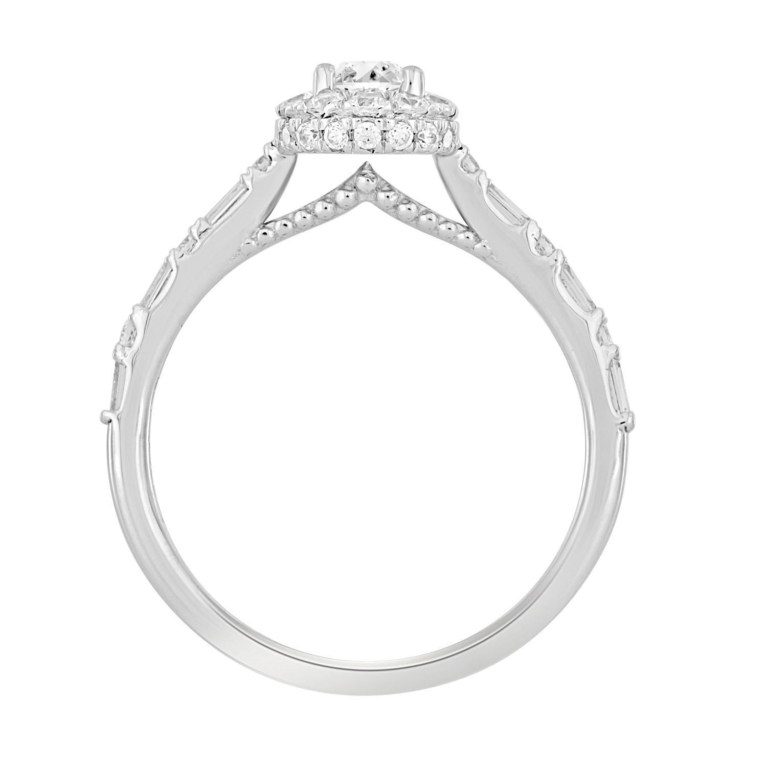 0019197 ladies ring 1 ct roundbaguettepear diamond 14k white gold center 12 si quality